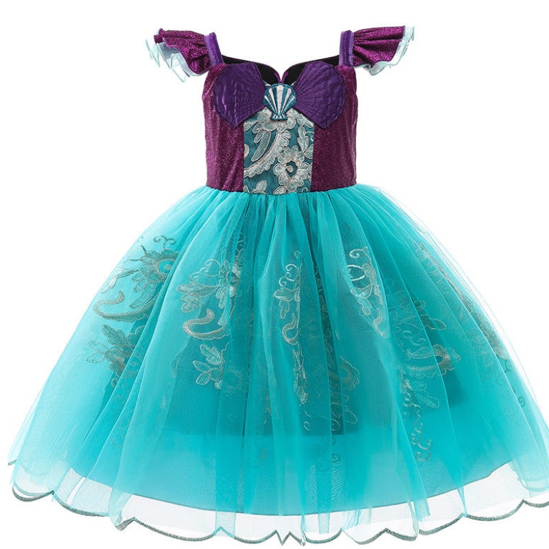 فتيات صغيرات حورية البحر أرييل الأميرة لباس هالوين زي يتوهم الأطفال