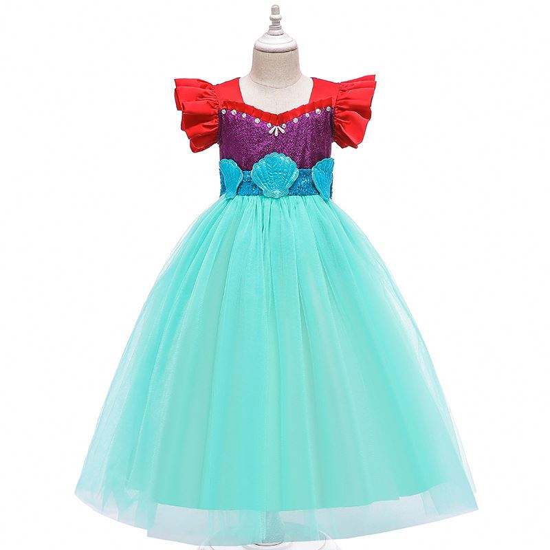 Baige Kids Mermaid Ariel Princess Girl Dress Halloween Performan