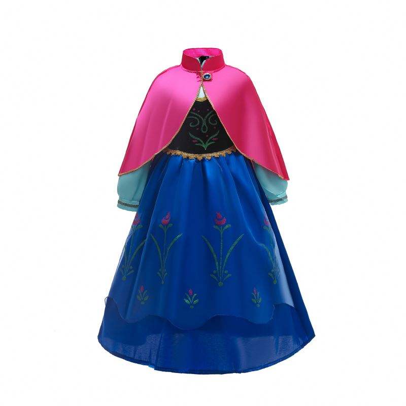 Baige Anna Elsa Cosplay Dress Fairy Tale Halloween Dresses Princess Anna Party Performance الزي
