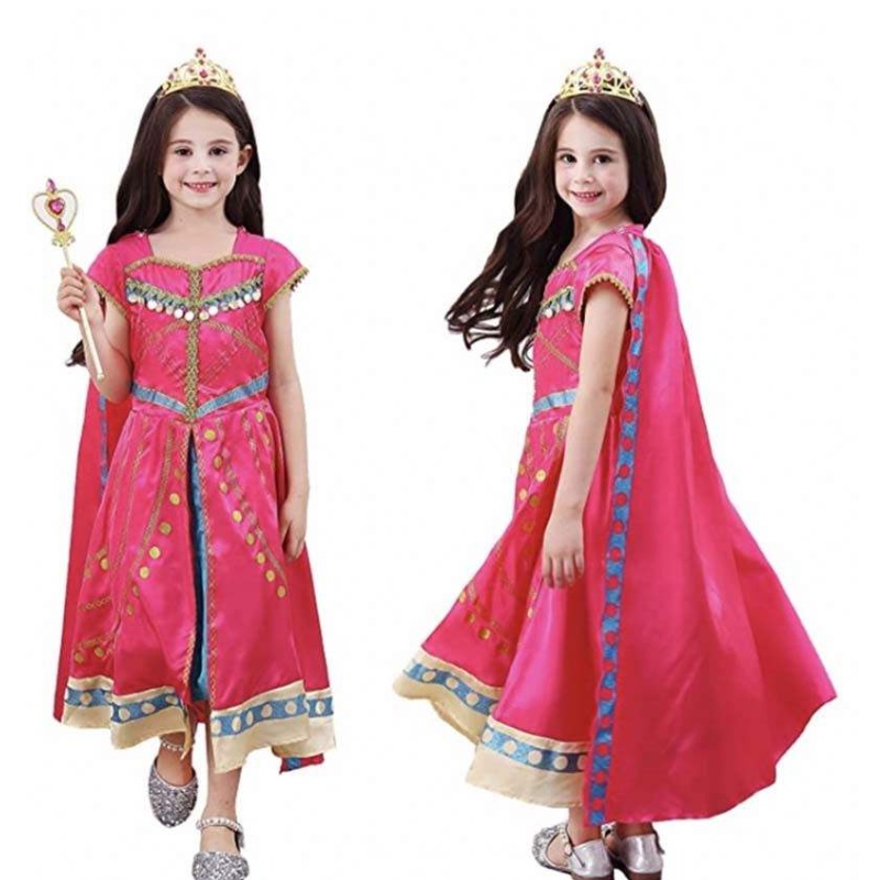 الفتيات تلبيس عيد ميلاد حفلة عيد الهالوين ليتل الأميرة لباس عربي مع كيب تيارا عصا HCAL-002