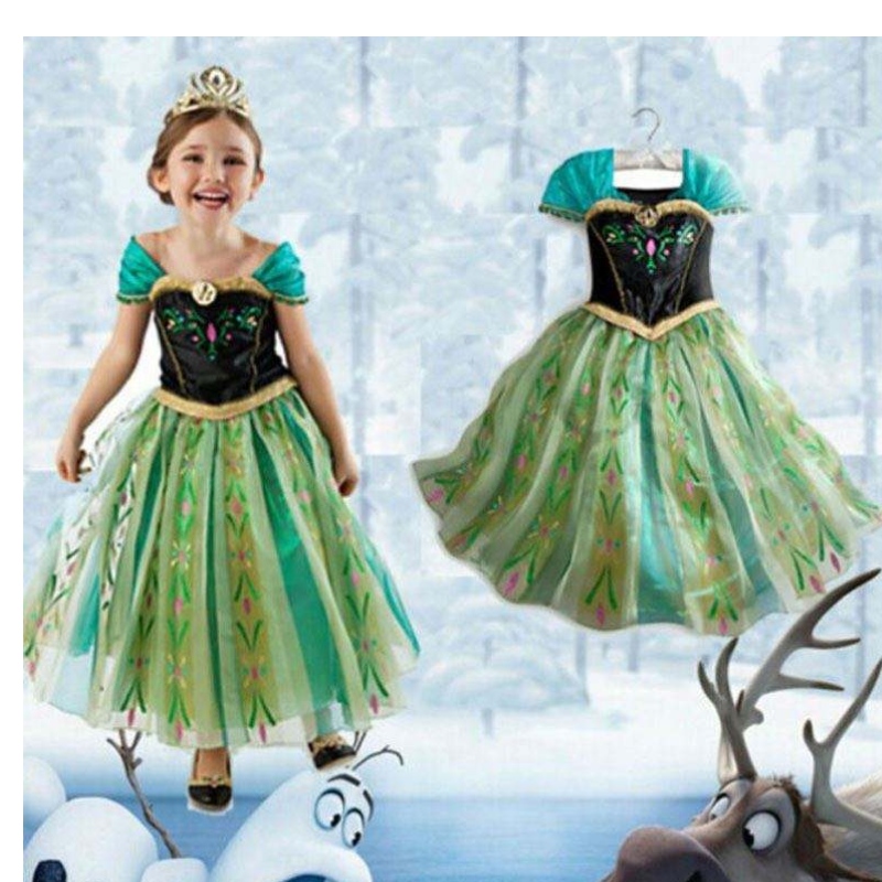 إلسا الجملة فتاة صغيرة الحفل ارتداء Cosplay الملابس ديسيني الأميرة اللباس bxlsxb