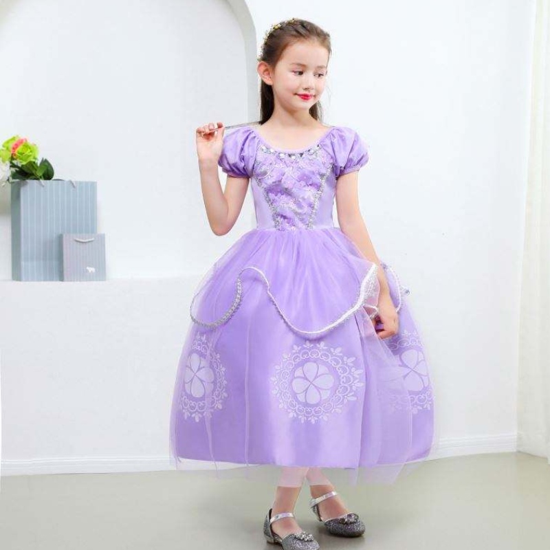 زي هالوين أطفال الأميرة صوفيا فستان الفتيات الأميرة صوفيا لباس الأطفال