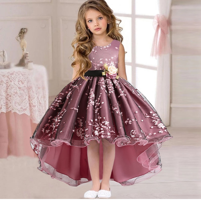 2022 PAGEANT VINTAGE DIST KIDS Party First Bridesmaid Dresses for Girls Children Wedding Dress Girl Infant Vestido Teen