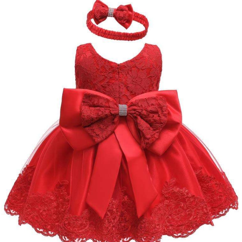 2022 New Party Lace Girls Baby Dresses Wholesale Pink Flower Girls \\\\ \'فساتين